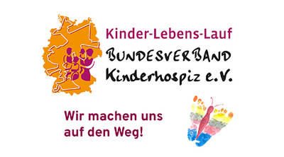 Fackelübergabe »Kinder-Lebens-Lauf 2022« Logo Kinder-Lebens-Lauf des Bundesverbandes Kinderhospiz e. V.
