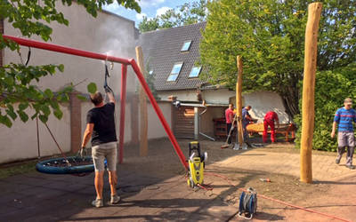 Mitmach-Aktion für ein schönes Kinderhospiz Freiwilligeneinsatz im Kinderhospiz